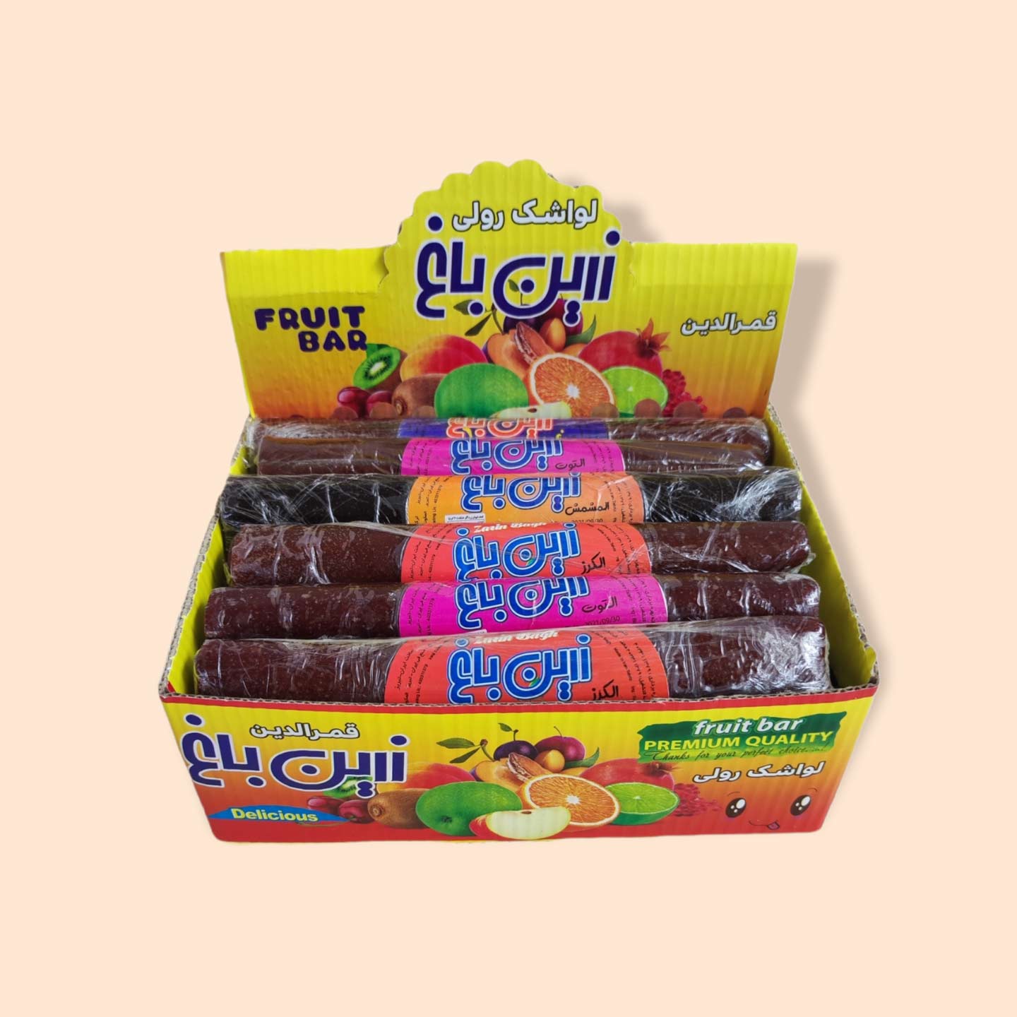 لواشک رولی , لواشک , ترشک ,  ,   زرین باغ , Zarin Bagh , Rolly-fruit-bar-90g