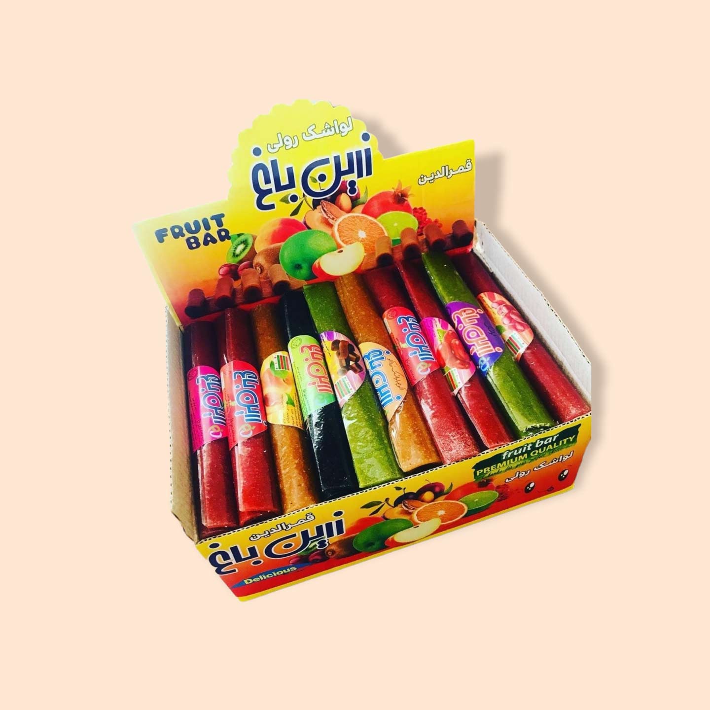 لواشک رولی , لواشک , ترشک ,  ,   زرین باغ , Zarin Bagh , Rolly-Fruitbar-45g